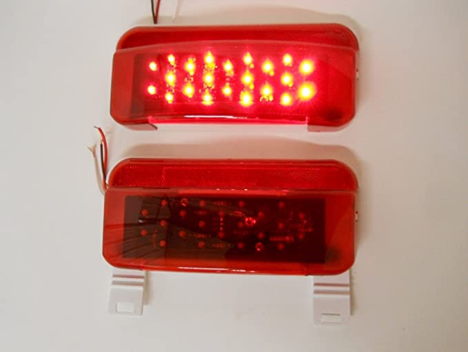 Command Electronics LED RV Camper Trailer Stop Turn Brake Tail Lights/License Light/White Base