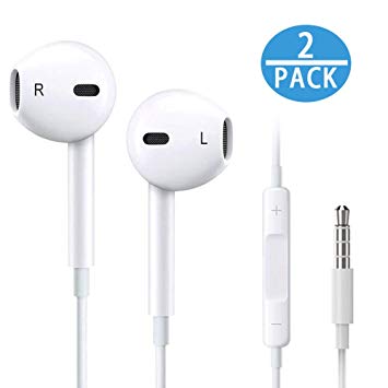COREFYCO Earphones in-Ear Earbuds, 3.5mm Wired Headphones Noise Isolating Earphones Built-in Microphone & Volume Control Compatible with iPhone iPod iPad Samsung Android MP3 MP4