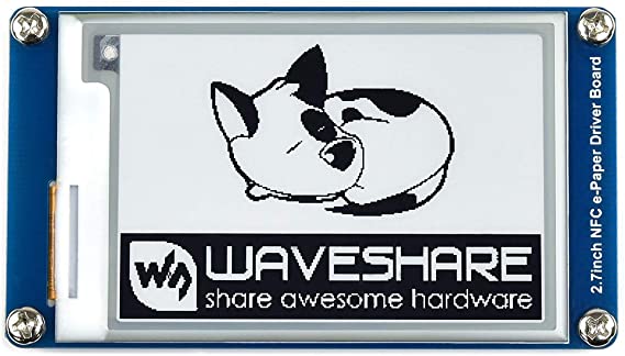 Waveshare 2.7inch Passive NFC-Powered E-Paper Module No Battery Wireless Powering & Data Transfer Provides Android APP Black and White Display