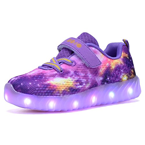 COODO Kids Boys Girls LED Light Up Shoes Flashing Sneakers(Toddler/Litter Kids)