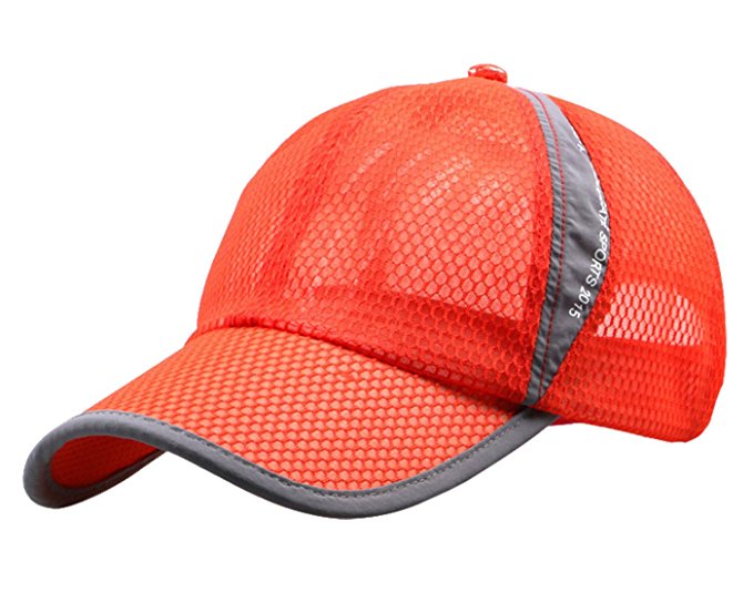 Panegy Unisex Mesh Brim Tennis Cap Outside Sunscreen Quick Dry Adjustable Baseball Hat