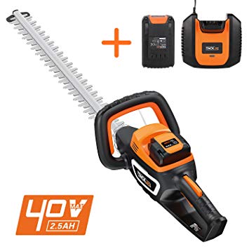 TACKLIFE Cordless Hedge Trimmer, 40V Hedge Trimmer with 2.5 Ah - Samsung Battery, 550 mm Blade Length, 20 mm Tooth Opening, 3-angle operation, 1 Hr Quick Charge, Ergonomic Handle - GHT1B