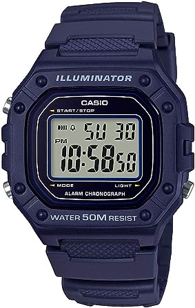 Casio Men's W-218H-2AVCF Classic Digital Display Quartz Blue Watch