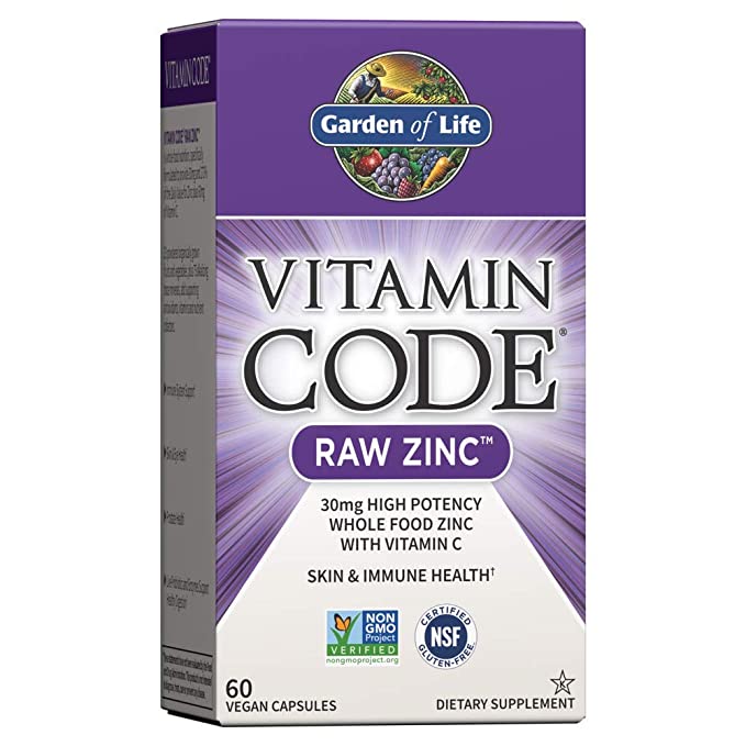 Garden of Life Vitamin Code Zinc 60 Capsules