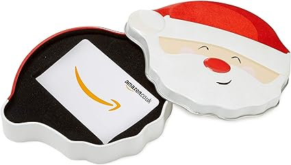 Amazon.co.uk Gift Card for Custom Amount in a Santa Smile Tin - FREE One-Day Delivery