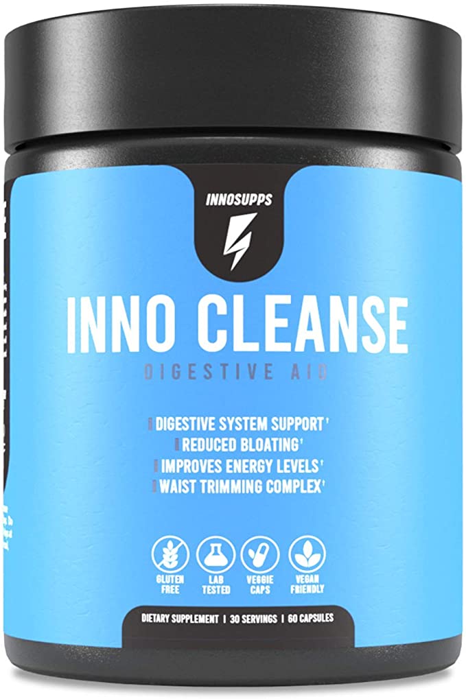 Inno Cleanse - Digestive System Support & Aid | Reduced Bloating | Improves Energy Levels | Waist Trimming Complex | Gluten Free, Vegan Friendly