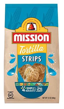 Mission Strips Tortilla Chips, Gluten Free, Restaurant Style Corn Tortilla Chips, 13 oz
