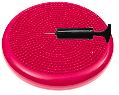 Inflated Stability Wobble Cushion, Including Free Pump / Exercise Fitness Core Balance Disc