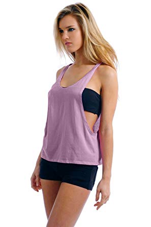 Women's Juniors Tank Top Open Side Sleeveless Shirt Made in The USA