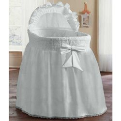 Precious Bassinet Liner/Skirt & Hood color: White - Size: 17inch x 31inch by Ababy