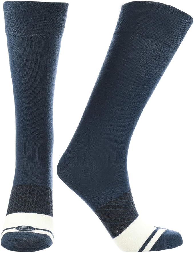 Doctor's Choice Flat Knit Dress Socks, Easy Stretch, Relaxed Top for Men & Women