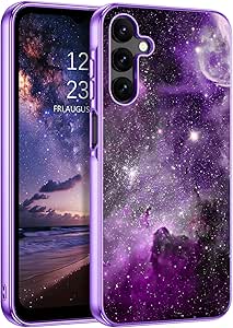 BENTOBEN for Samsung Galaxy A15 5G Case, Glow in The Dark Hybrid Hard PC Soft TPU Bumper Drop Protective Girls Women Men Slim Shockproof Phone Cover for Samsung Galaxy A15 5G 6.5'', Purple Nebula