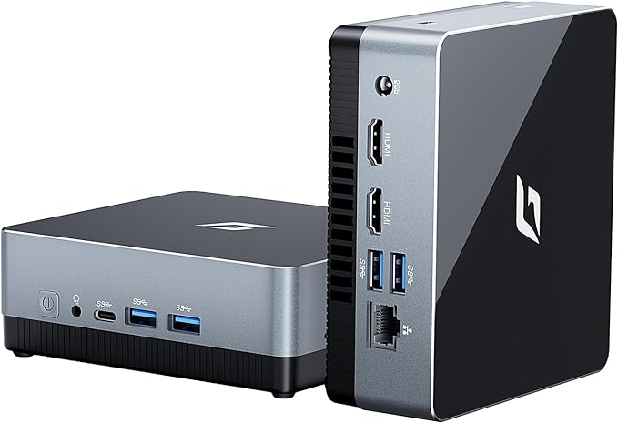 CyberGeek Nano Mini PC Win 11 Pro, Intel N5095A Quad-Core Up to 2.9Ghz, 16GB RAM 3200MHz, Mini Computer 1TB SSD, Micro Desktop Supports 4K Dual Display, USB-C, WiFi/BT, RJ45/HDMI/VESA (Renewed)