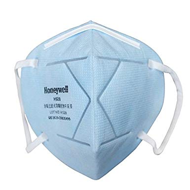 Honeywell E-D7002-BU10-IND PM 2.5 Anti-Pollution Foldable Face Mask, Icy Blue, Pack of 10