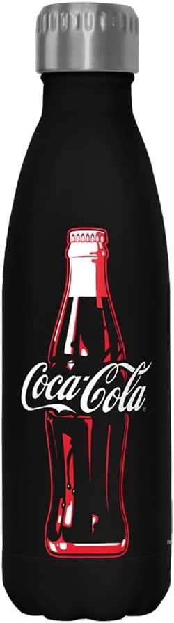 Coca-Cola Logo 17 oz Stainless Steel Water Bottle, 17 Ounce, Multicolored