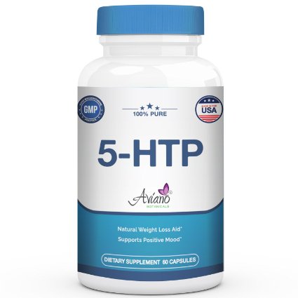 Premium 5-HTP Supplement 100 mg - Supports Weight Loss by Appetite Suppression, Aids in Positive Mood, Sleep, Stress, Relaxation by Aviano Botanicals