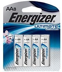 Energizer Photo Ultimate Lithium AA Batteries, Pack of 8 Batteries