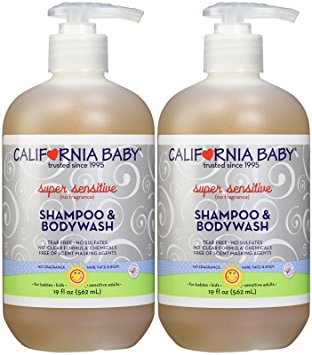 California Baby Super Sensitive Shampoo & Body Wash - No Fragrance - 19 oz - 2 pk