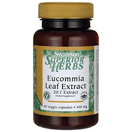 Swanson Eucommia Leaf Extract 20:1 400 mg 60 Veg Caps