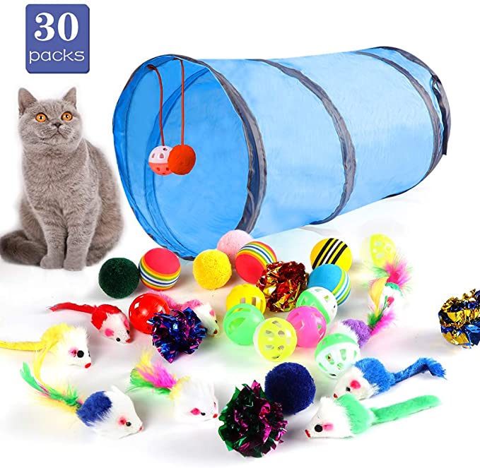 M JJYPET Cat Toys Kitten Toys Assortments,Crinkle Balls for Cat,Kitty,Kitten