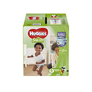 HUGGIES LITTLE MOVERS Slip-On Baby Diapers, Size 6, 100ct