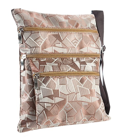 Suvelle Geometric Crossbody Bag, Everyday Swingpack Travel Purse, Messenger Handbag #600