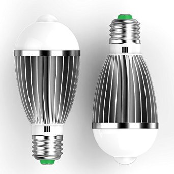 Roybens E27 Based 7w PIR Infrared Motion Detection Sensor Light Sensor LED Bulb Auto Switch Energy Saving Night Lamp Indoor Lighting Warm White