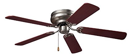 NuTone CFH52BS Hugger Series Energy Star Qualified Dual Blades Ceiling Fan, 52-Inch, Brushed Steel