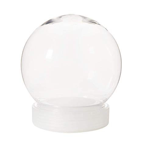 Darice 30066385 Make, Plastic, 130mm Waterglobe Kit, Clear