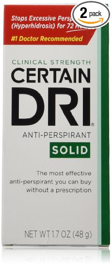 Certain Dri Antiperspirant Solid for Excessive Perspiration-1.7 oz, 2 pack