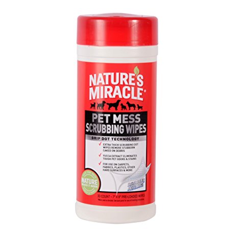 Nature's Miracle Pet Mess Scrubbing Wipes