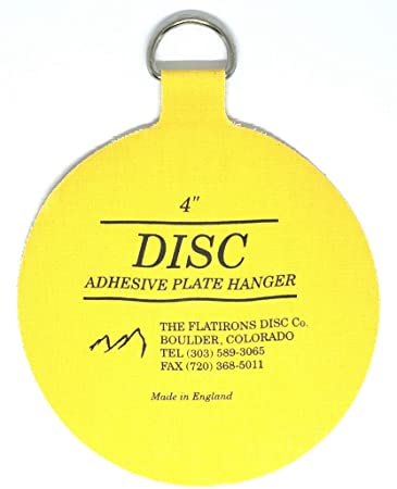 Flatirons Disc - Invisible English Disc - Adhesive Plate Hanger, 4 inch - (10 Pack)