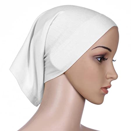 Bluelans Women's Islamic Plain Tube Hijab Bonnet Cap Under Scarf Pullover Underscarf White