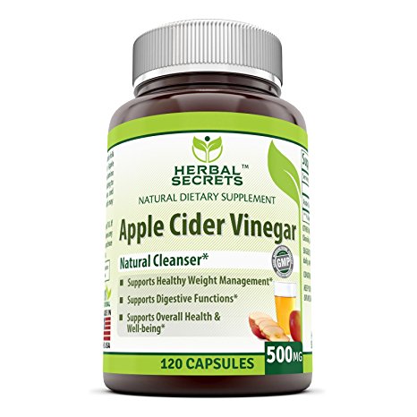 Herbal Secrets Apple Cider Vinegar 500mg 120 Capsules