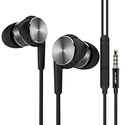 Wired Earphones, BlitzWolf Hybrid Drivers Dual Double Drivers Earphones Stereo HiFi Noise Cancelling In Ear Headphones Wired Earbuds With Mic & Volume Control for iPhone, Samsung Galaxy, LG, HTC, Moto, Nexus, Sony Xperia, Windows, Lumia, iPad, Tablet PC and All 3.5mm Interface Device