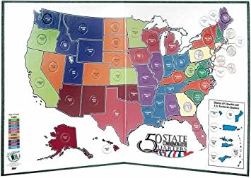 Littleton 50 State Quarter Display Map Folder