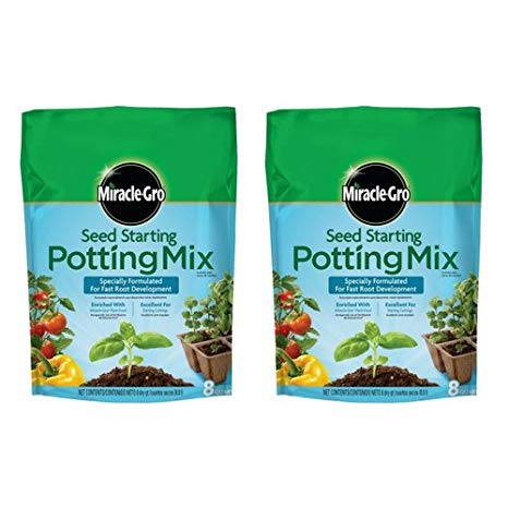 Miracle-Gro Seed Starting Potting Mix, 8-Quart (currently ships to select Northeastern & Midwestern states) (2 Pack)
