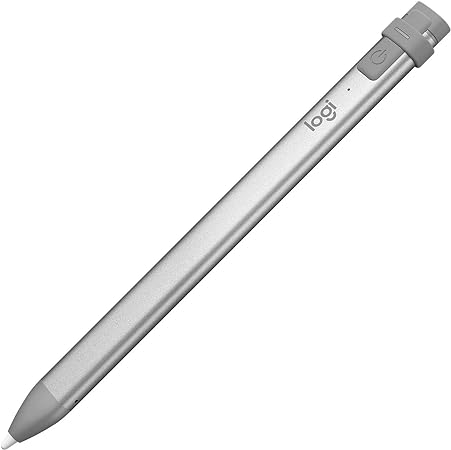 Logitech Crayon Digital Pencil for iPad Pro 12.9-Inch (5th, 6th Gen), iPad Pro 11-Inch (2nd, 3rd, 4th gen), iPad (7th, 8th, 9th and 10th Gen), iPad Air (3rd, 4th, 5th Gen), iOS 12.2 & Above - Grey