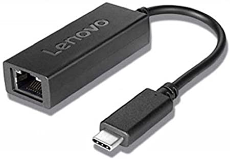 Lenovo - Network Adapter - USB-C - Gigabit Ethernet - Black - for 100E Chromebook, Miix 320-10ICR, 520-12IKB and More