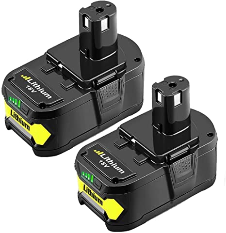 2 Pack 5.0Ah Max Lithium-ion Replacement Battery for Ryobi 18V Battery P102 P103 P104 P105 P107 P108 P109 Ryobi 18 Volts Cordless Power Tools