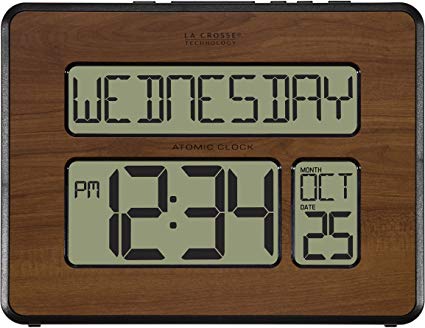 La Crosse Technology 513-1419-WA-INT Atomic Large Full Digital Calendar Clock