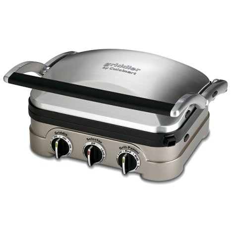 Cuisinart Gourmet GR-4N 5-in-1 Griddle Griddler Panini Sandwich Press