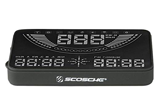 Scosche HUD58OGC 5.8” Heads-up Multi-Color LED Display for Any Vehicle with an OBD-II or 12V Power Socket