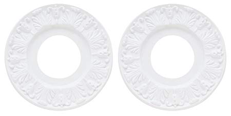 Westinghouse 7702700 Victorian Ceiling Medallion, 10", White Finish - 2 Pack