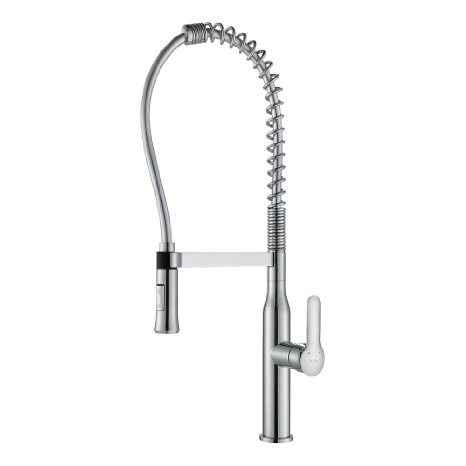 Kraus KPF-1650 Modern Nola Single Lever Commercial Style Kitchen Faucet, Chrome