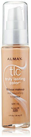 Almay TLC  Truly Lasting Color Makeup, Honey 08 320, 1-Ounce Bottle