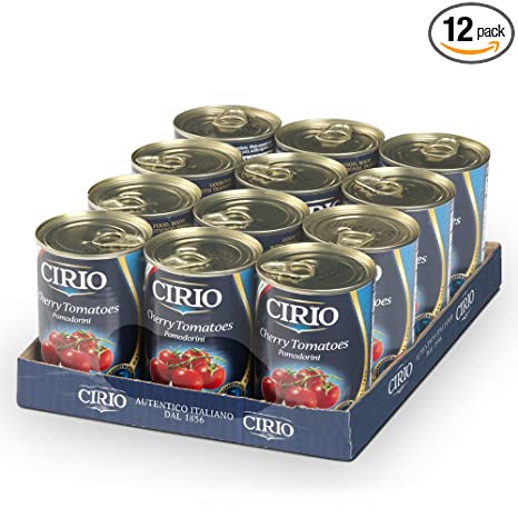 Cirio Canned Whole Unpeeled Cherry Tomatoes (Pomodorini), 14-Ounce (Pack of 12)