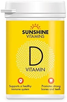 Sunshine Vitamin D3 1000iu Tablets (60 Tablets 2 Month Supply) Vitamin Supplements