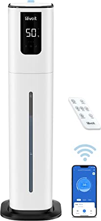 LEVOIT OasisMist 1000S 10L Smart Humidifiers for Large Room Bedroom, Last 100 Hours, Cover Up to 600 sq ft, Voice and Remote Control, Humidity Setting, Auto Mode, Quiet, Aroma Box, Easy to Use & Clean