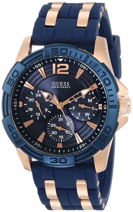 GUESS Men's U0366G4  Iconic Blue Multi-Function Stainless Steel Sport Watch